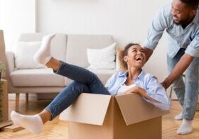 Couple moving into home.